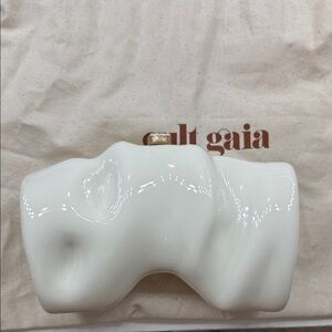 Cult Gaia Glossy White Sculptural Bag